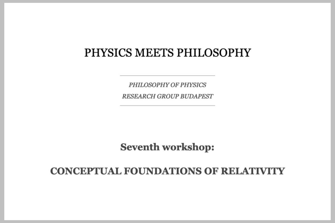 Physics meets Philosophy 7: Conceptual Foundations of Relativity