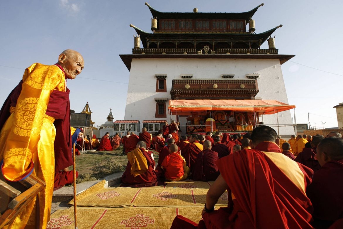 buddhista szerzetesek egy ulanbatori kolostorban foto peter parks afp