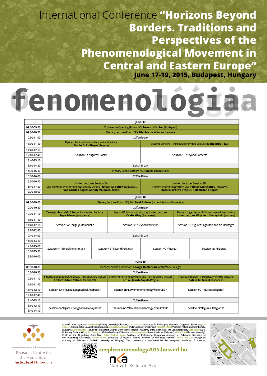Nemzetközi konferencia a közép- és kelet-európai fenomenológiáról a Filozófiai Intézetben