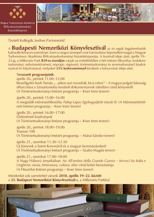 Programjaink a Budapesti Nemzetközi Könyvfesztiválon