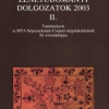 Zenetudományi Dolgozatok 2003 II.