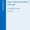 [ReTextum ‧ 8] Magyar világi ponyvairodalom. 1700–1820: I. Lírai dalok és versek 